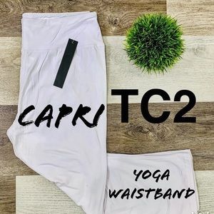 Extra PLUS Capri Solid White Leggings TC2 16-20